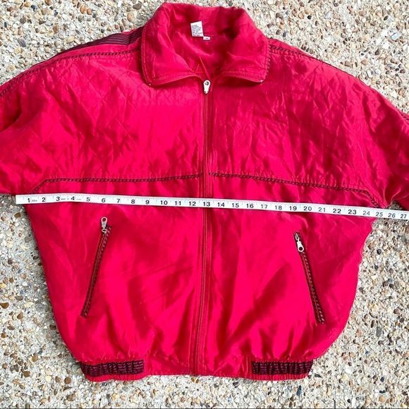 VTG Rare Coaco Red Silk Bomber Jacket Size  M - Picture 3 of 10
